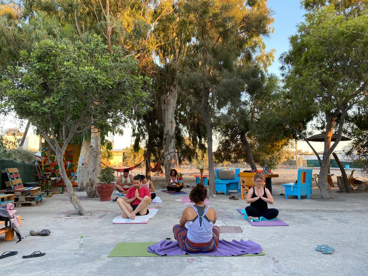 tranquilo santorini yoga at Utopia