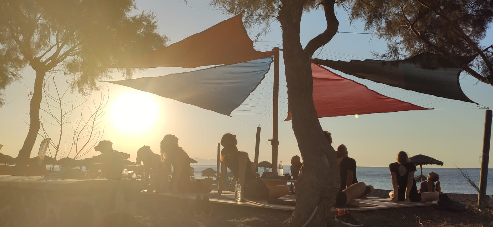 tranquilo santorini yoga at the beach